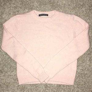Brandy Melville Pink Cropped Sweater